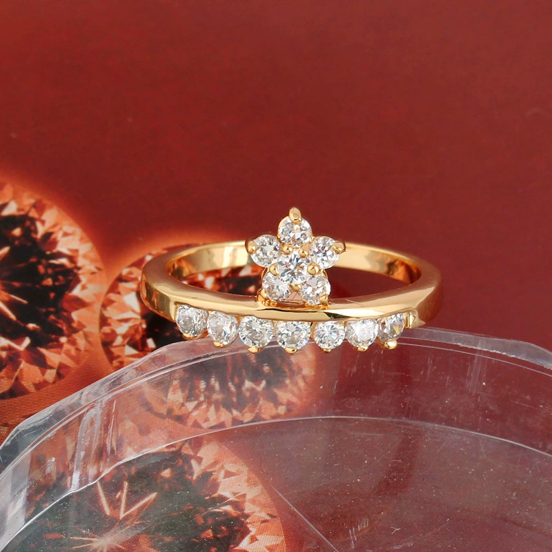 Модное утонченное качественное кольцо цветок, цирконий, украшения, AliExpress, eBay, Wish, корейский стиль, опт