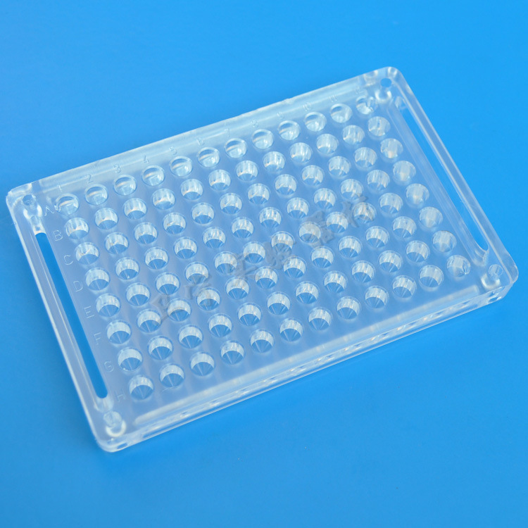 厂家直销 有机玻璃血凝板96孔U型反应板V型90度110度亚克力材质
