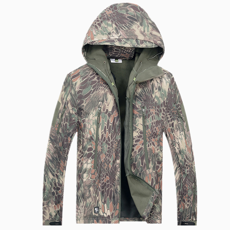 Paving Eagle Python Pattern Jacket TAD Shark Skin Warm Jacket Anti-Splash Jacket Warm Jacket Jacket