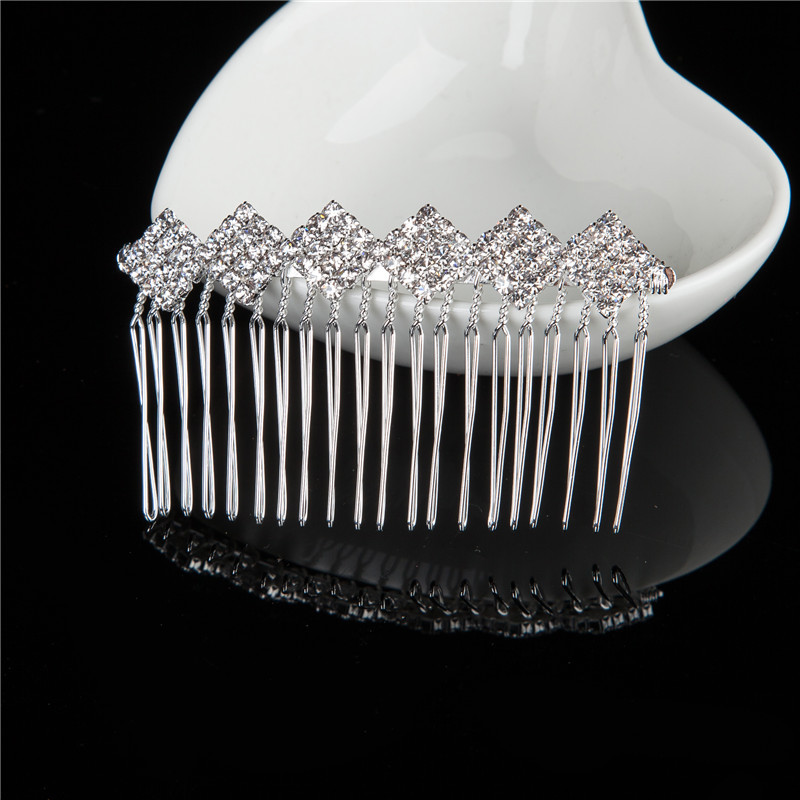 Nuevo estilo coreano accesorios para el cabello nupcial updo pelo peine insertar peine rhinestone diamante pelo peine fábrica al por mayor