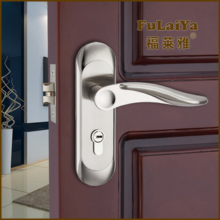 Freya Cross-border Lock Handle Zinc Aluminum Alloy Bedroom Room Single Tongue Door Lock Mute Universal One-Piece Hair