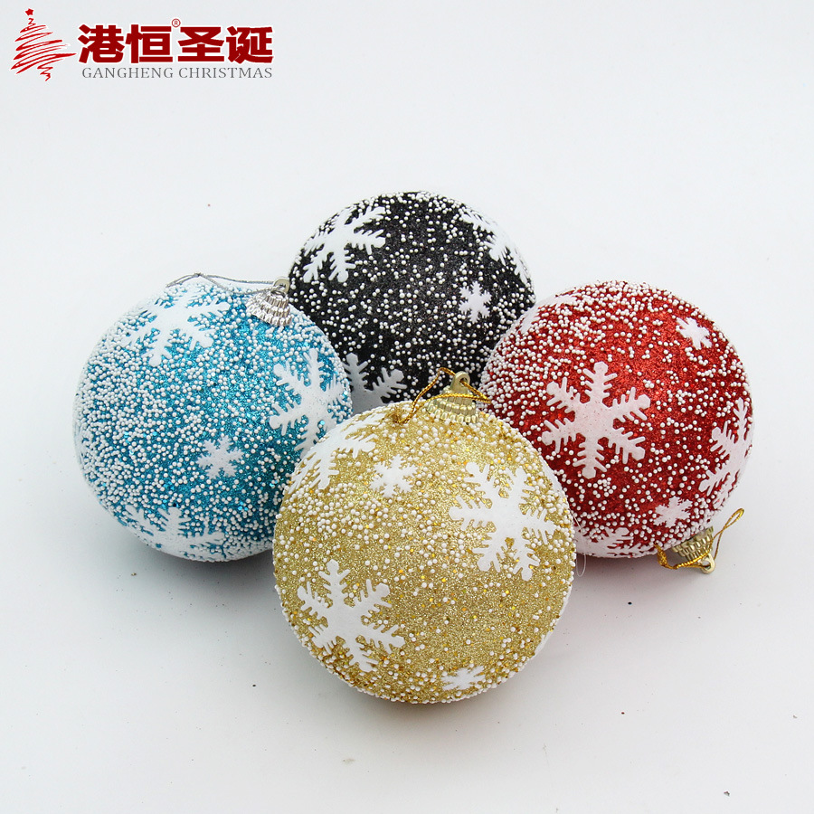 6cm8cm10cm espuma de copo de nieve BOLA DE Navidad decoración de Navidad suministros colgante decoración del árbol de Navidad Bola de gama alta