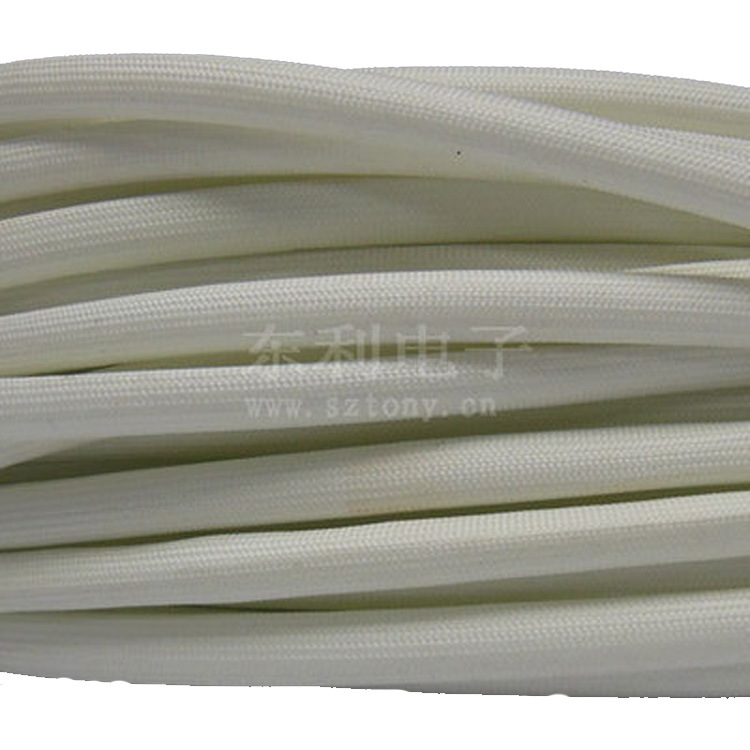 硅胶玻纤管6.0外胶内纤维套管自熄管防火保护套管UL编织套管