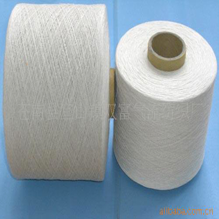 浙江厂家供应5-12S本白棉纱 劳保手套帆布用纱 再生棉纱