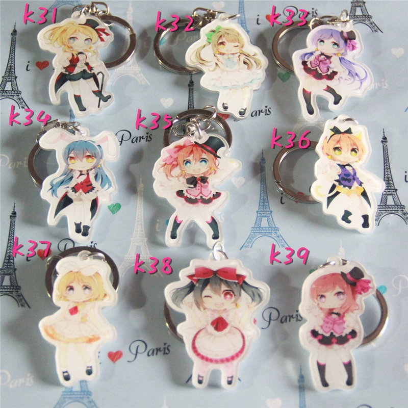 Keychain, double-sided set, acrylic pendant handmade, wholesale