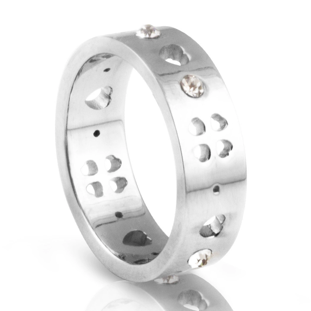 (Cross-border trading), ring stainless steel, European style, 6mm, four-leaf clover, simple and elegant design, for beloved