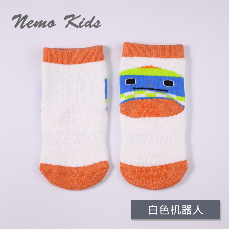 Nueva historieta del talón Terry engrosada calcetines del bebé algodón peinado sin hueso dispensación toalla caliente calcetines de los niños