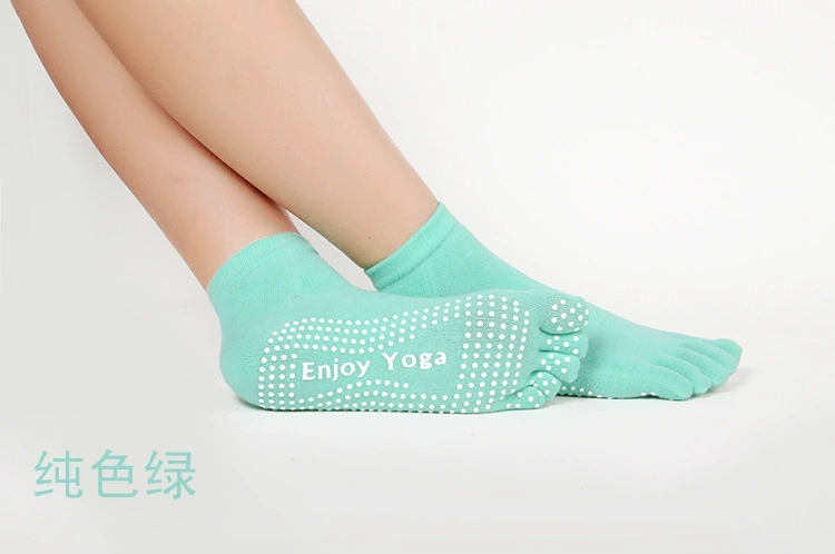 Носки для пальцев (Enjoy Yoga) Пятнопальцевые хлопковые носки для йоги, нескользящая подушка, женский размер
