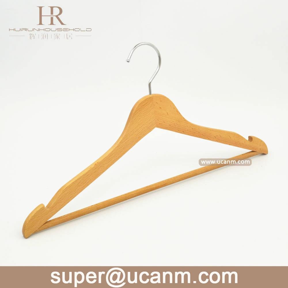 [Solid wood hanger, beech wood hanger, clothing store hotel home clothes rack, no-trace hanger for adults and both genders]