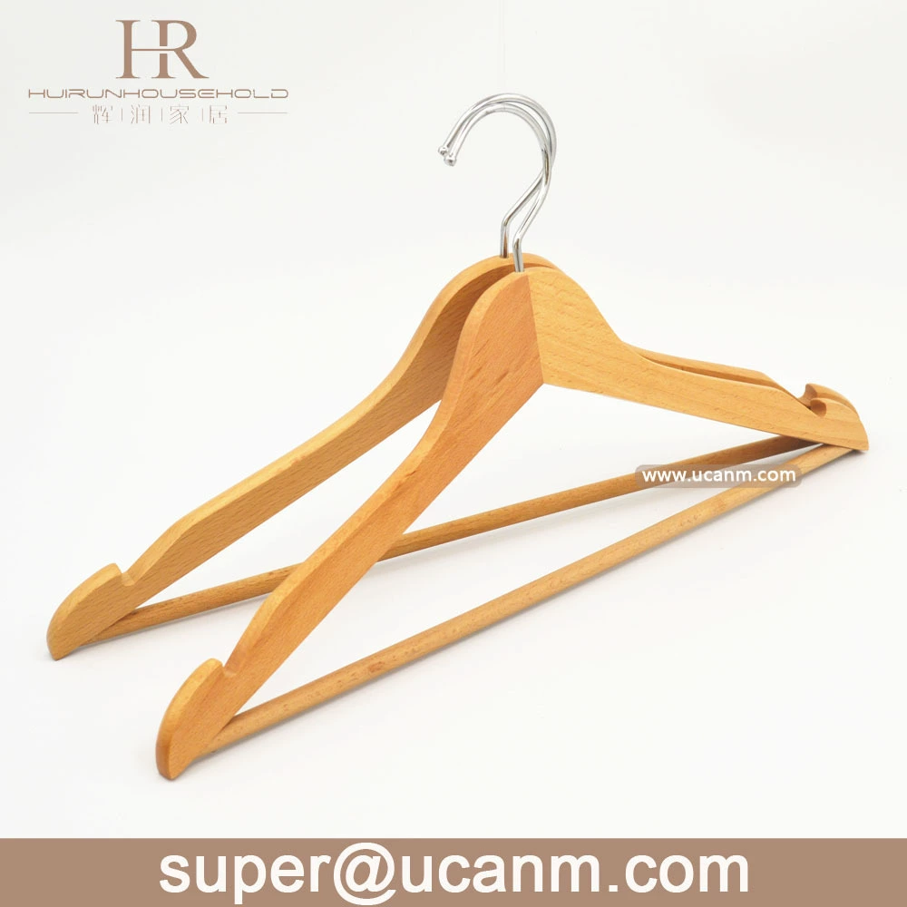 [Solid wood hanger, beech wood hanger, clothing store hotel home clothes rack, no-trace hanger for adults and both genders]