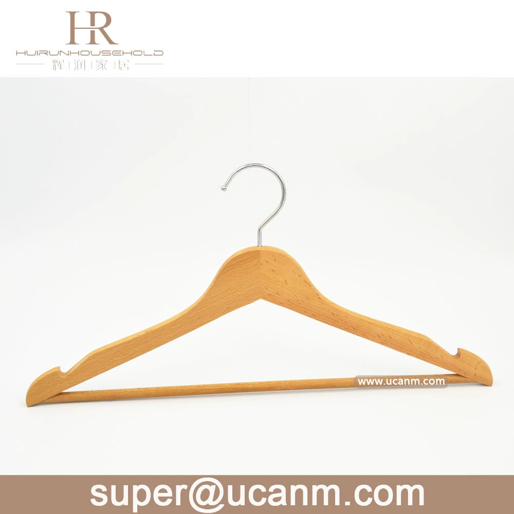 [Solid wood hanger, beech wood hanger, clothing store hotel home clothes rack, no-trace hanger for adults and both genders]