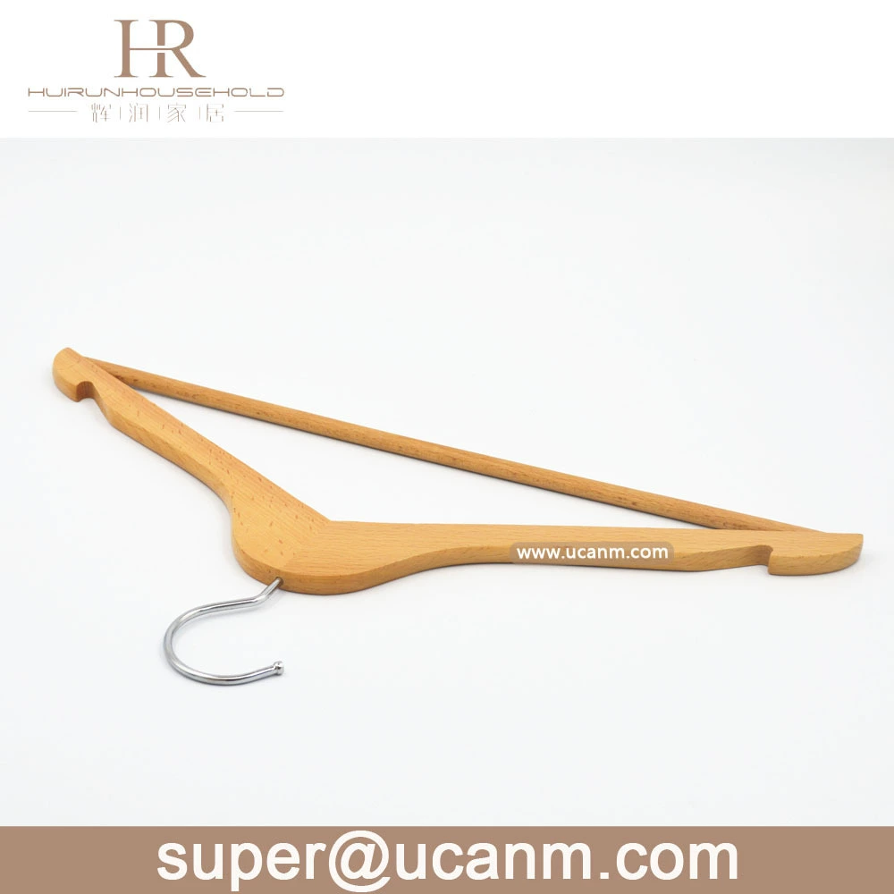 [Solid wood hanger, beech wood hanger, clothing store hotel home clothes rack, no-trace hanger for adults and both genders]