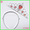 Ice and Snow Qi, the same children's plastic crown, blue five -pental peach heart princess Crown Ice and Snow, Crown Crown