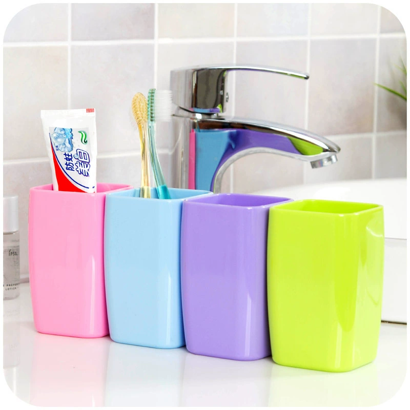 Handheld toothbrush reusable for traveling, plastic creative translucent mouthwash, increased thickness