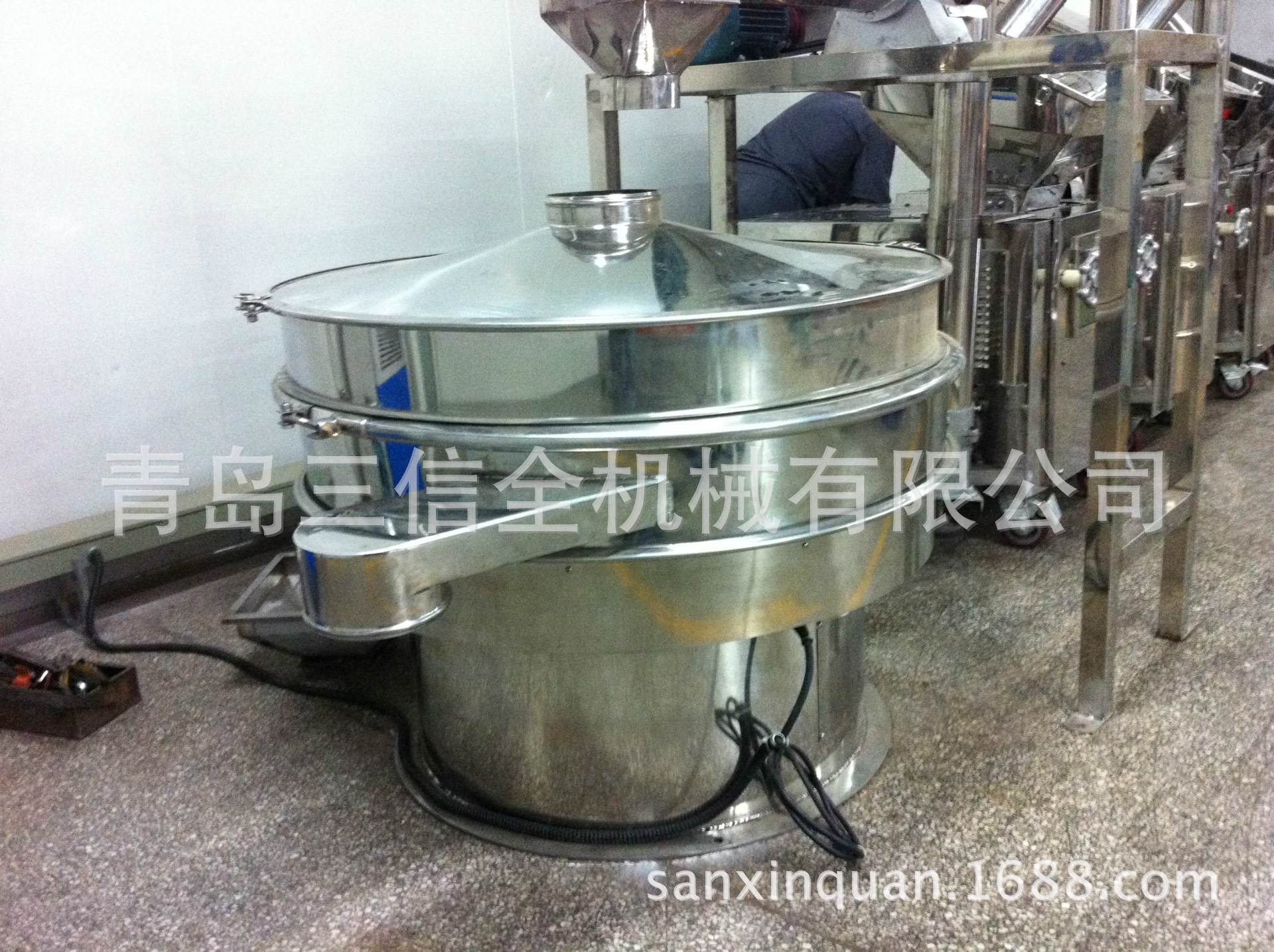 供应三信全牌辣椒机械   分目机 振动筛智能高效商用滚筒