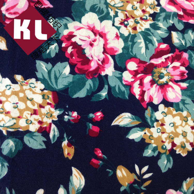 厂家批发供应 优质面料 印花面料 全棉磨毛印花 服装面料