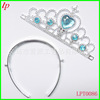 Ice and Snow Qi, the same children's plastic crown, blue five -pental peach heart princess Crown Ice and Snow, Crown Crown