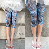 Летние тонкие синие дышащие брюки, модные л leggings, оптовая