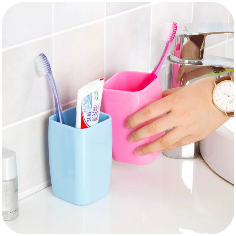 Handheld toothbrush reusable for traveling, plastic creative translucent mouthwash, increased thickness