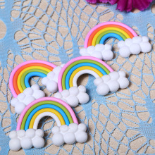 软陶彩虹微景观生日蛋糕diy材料奶油胶彩虹摆件流沙手机壳装饰