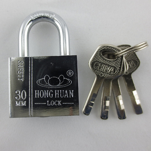 Wholesale imitation stainless steel padlock square blade anti-theft small lock head open lock extension 30 40 50 60 70 good