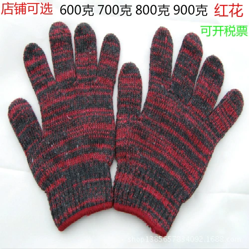 Сафлоровые перчатки по охране труда оптовая продажа с фабрики перчатки с нитками вязаные Нескользящие Хлопчатобумажные Отбеленные хлопчатобумажные пряжи грязеотталкивающие износостойкие ремонтные автомобили