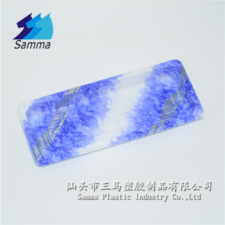 Samma-1102GA冰岩蓝系列寿司外带盒 日式塑料寿司打包盒1箱400套