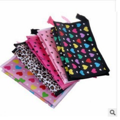 Women's Cosmetic Bag A106 with Multicolor Patterns, Cute Colorful Corduroy Makeup Bag