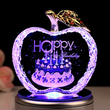 水晶苹果 圣诞节礼物结婚礼品时尚家居摆件送女朋友女孩 特别浪漫