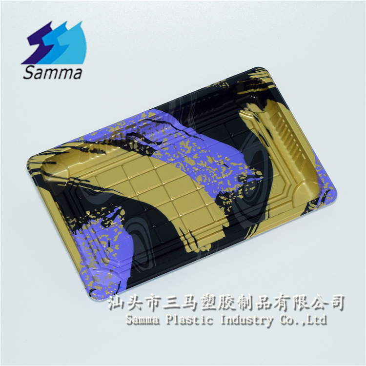 Samma-1107FA蓝金系列一次性日式寿司盒400套