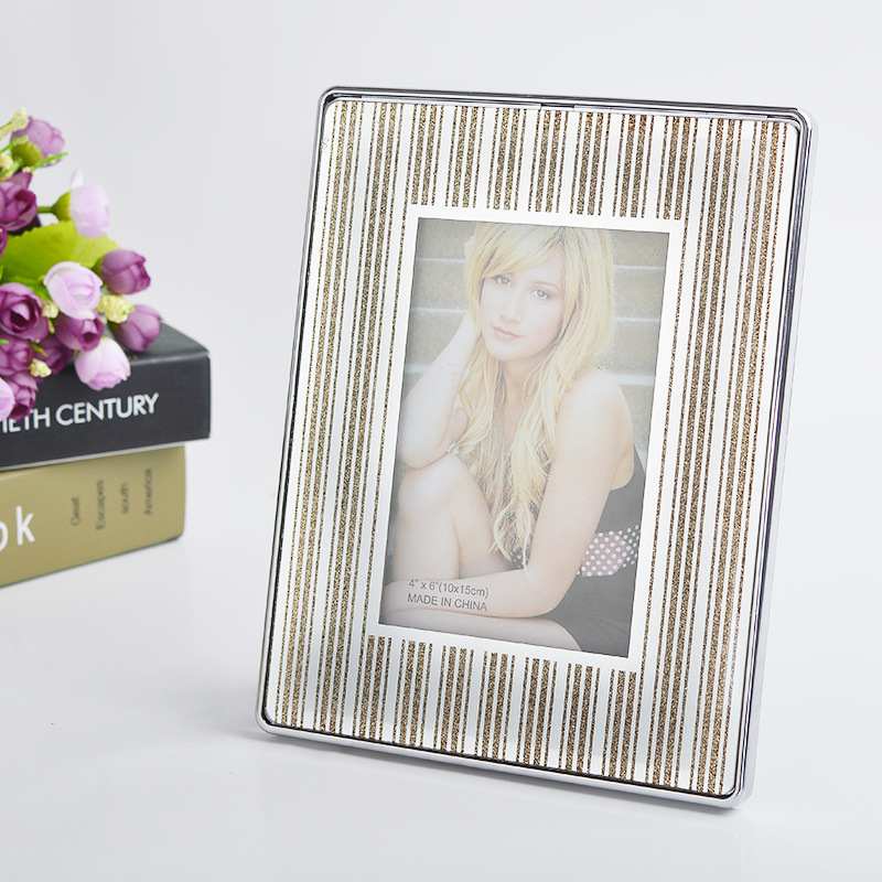 New Gift Photo Frame Jy-Kf Glass Silver-Plated Frame Strip Frame Certificate Id Wedding Photo Frame Wholesale Picture Frame