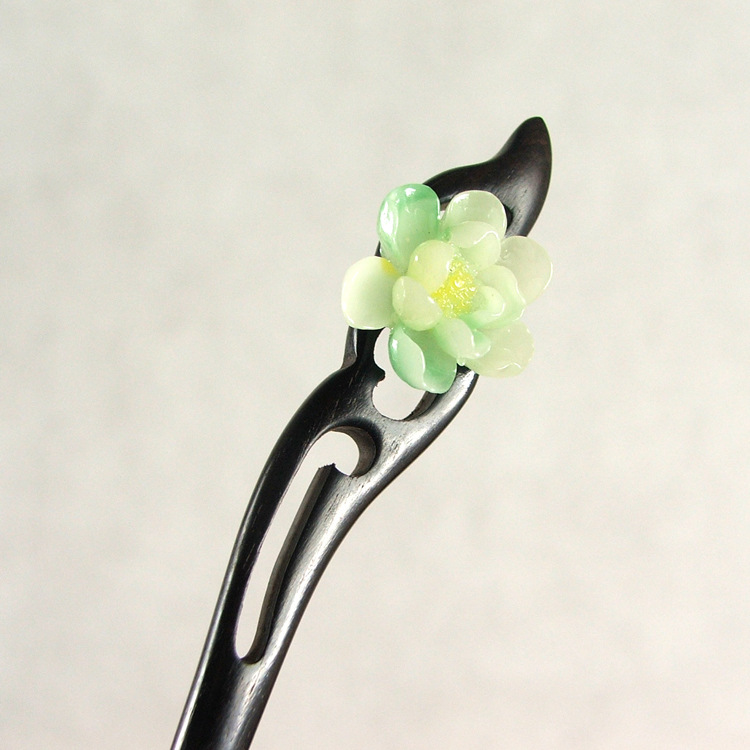 Wanyue jade flower ebony green flowers no beads