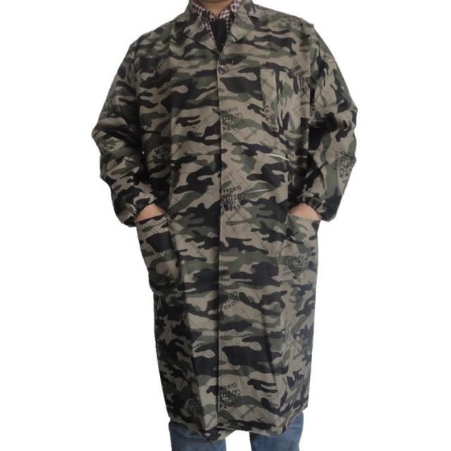 大褂迷彩服男女围裙成人罩衣防尘污仓库劳保耐脏工作服涤棉材质