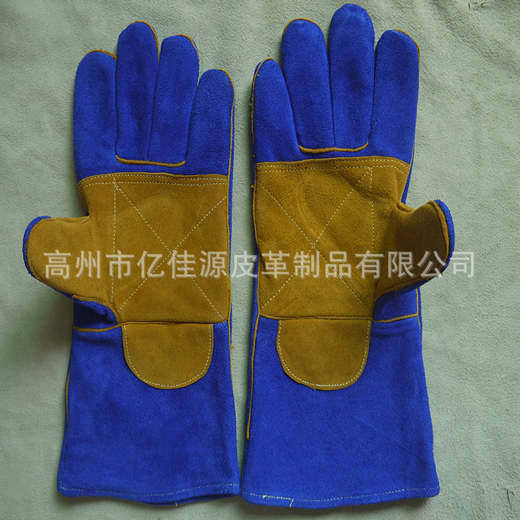 耐高温牛皮电焊手套 氧焊亚弧焊皮手套劳保用品 劳保手套