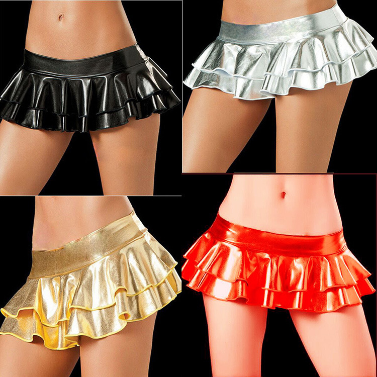 Women's Patent Leather Short Skirt Sexy Underwear Sexy Pajamas Nightclub Uniform Attraction Factory Large Size Nightdress Women's Patent Leather Short Skirt Sexy Underwear Sexy Pajamas Nightclub Uniform Attraction Factory Large Size Nightdress