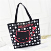 Cartoon capacious one-shoulder bag, shopping bag, Korean style