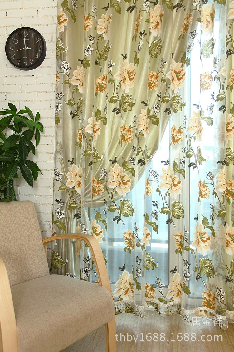 Sheer Gauze Curtain (living room), Floral Matthaus & Purple Pearl, Sizes 1×2–1×2.5 m