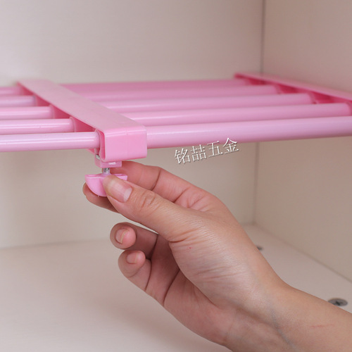 Manufacturer direct sales, wide layered one-word partition board, nail-free, extendable storage shelf, wardrobe layer partition shelf 