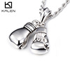 Trend accessory, men's boxing gloves, pendant stainless steel, necklace, European style, wholesale