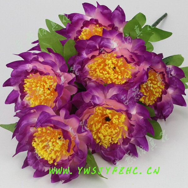 9-head fire phoenix decorative peony silk bouquet factory BBK…