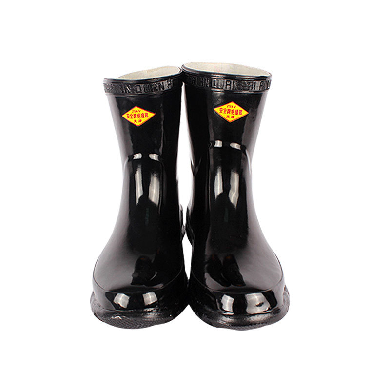 双安【安全牌】橡胶加厚中筒雨靴电工带电作业劳保25KV绝缘靴批发
