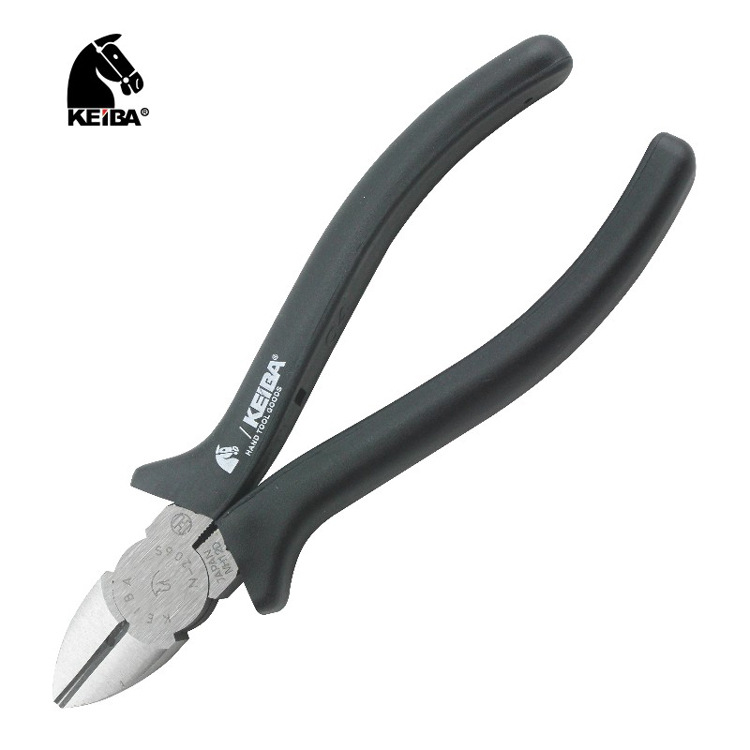 原装正品日本KEIBA马牌N-206S电工斜咀钳150mm电缆断线剥皮钳子
