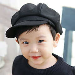 MZ3152 Korean style new simple woolen octagonal hat children's hat