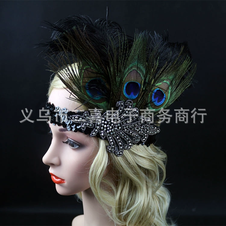 Headband, nail sequins, European style