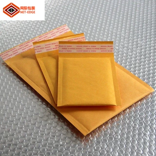 加厚黄色牛皮纸气泡信封袋气泡膜可定制印刷环保型信封自封口