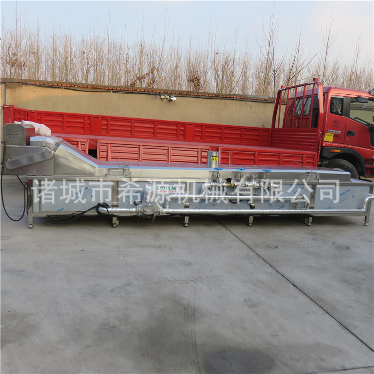 全自动蒸煮漂烫机 秋葵荷兰豆漂烫流水线 希源海鲜菌菇蒸煮机厂家