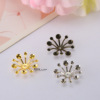 DIY jewelry accessories material 20mm flower heart stamen gold/white K/bronze color