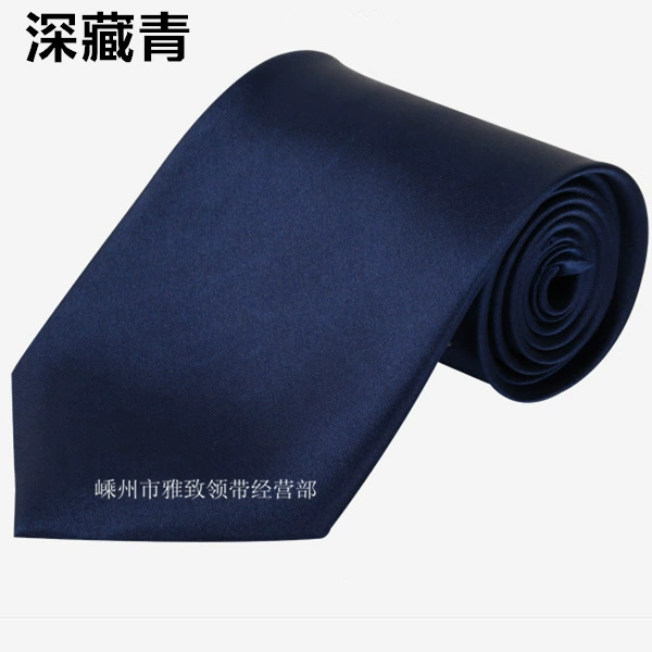 Tie (Yazhi) 8 cm Width, Handmade Business Necktie, Plain Satin Look, Multi-Color Options