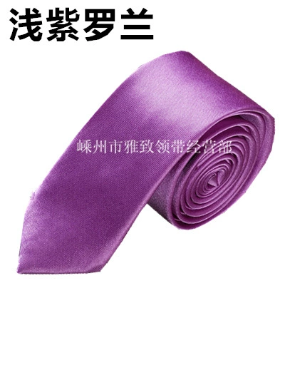 Tie (Yazhi) 8 cm Width, Handmade Business Necktie, Plain Satin Look, Multi-Color Options