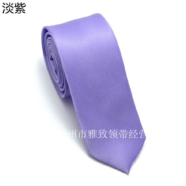 Tie (Yazhi) 8 cm Width, Handmade Business Necktie, Plain Satin Look, Multi-Color Options